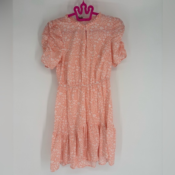 Loft Lightweight Peach Colored Floral Dress - Picture 8 of 12